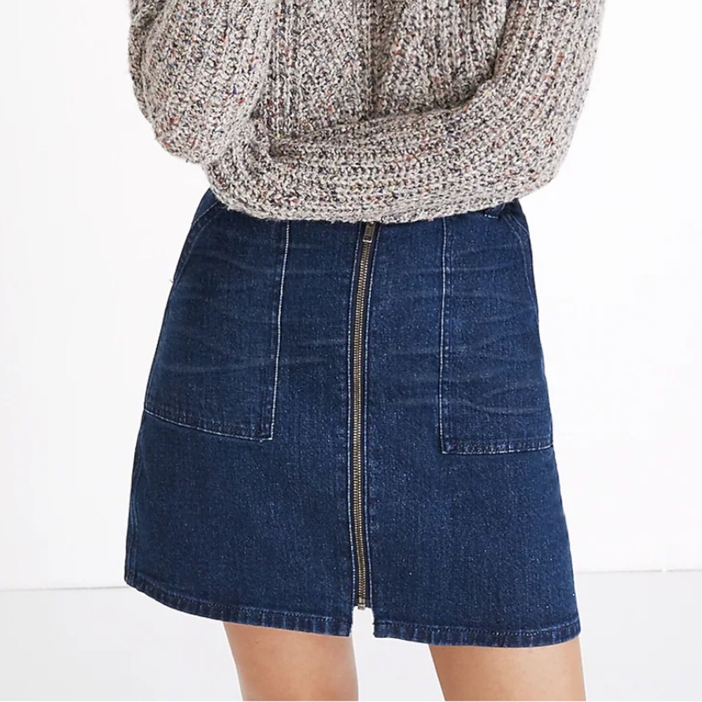 Madewell Denim Utility Zip Skirt